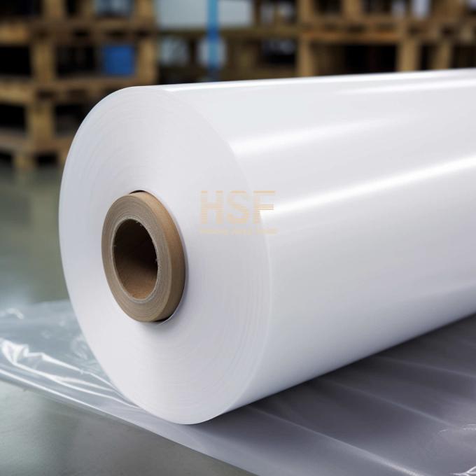 60Î¼m Translucent White CPP Film sample showing material texture and translucency