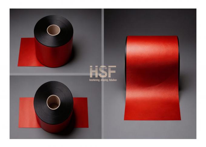 90Î¼m CPP Red-Black Dual-Color Embossed Film product sample
